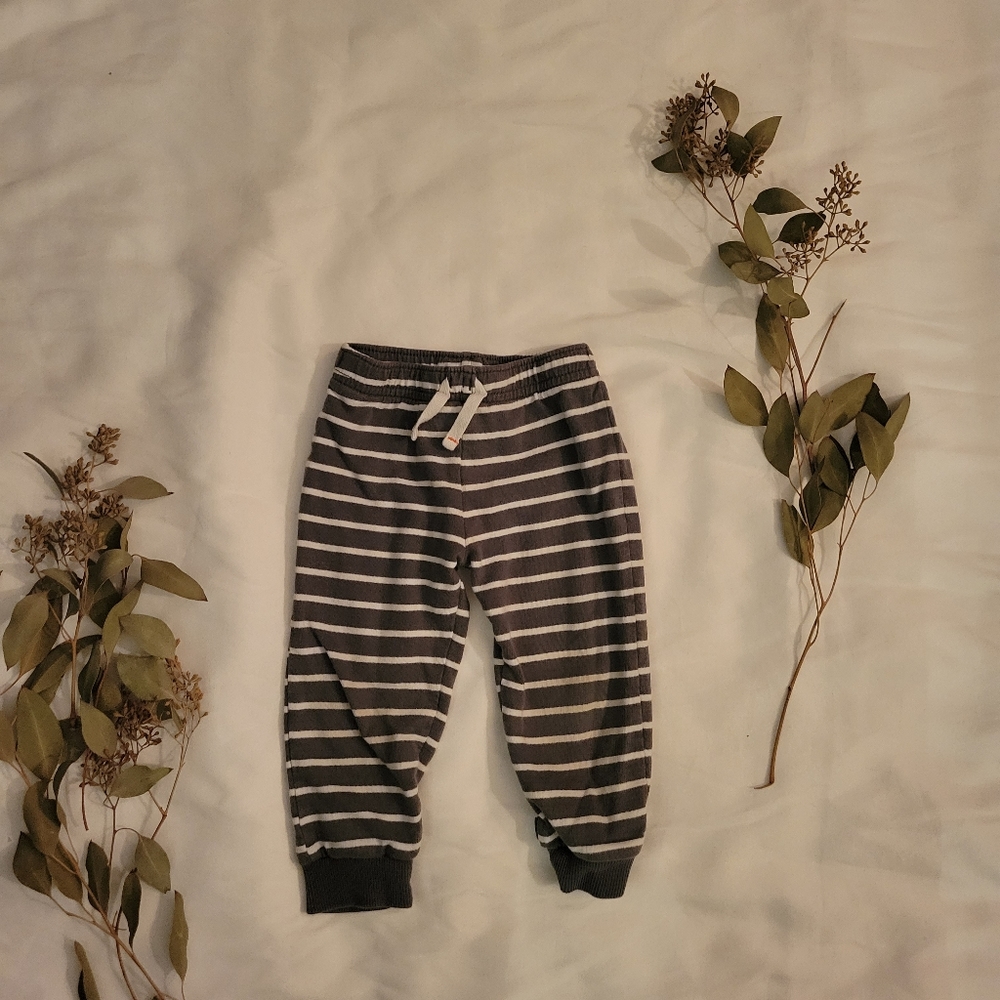 Carter's 18 month boys gray striped joggers